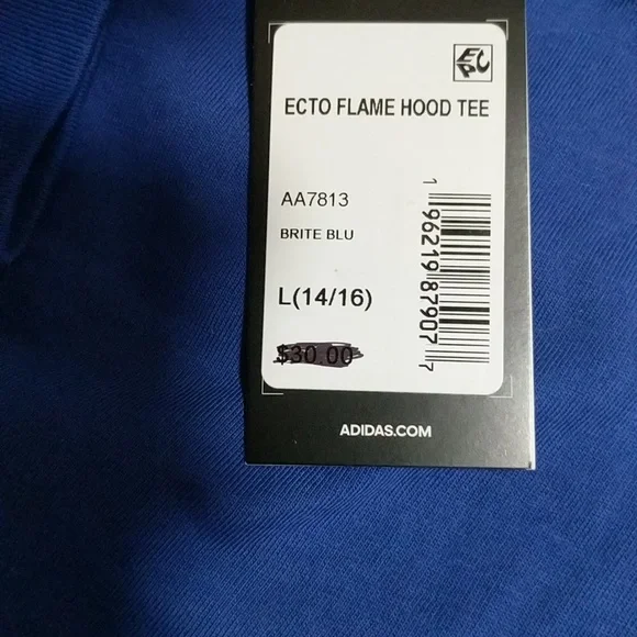 Adidas hooded long sleeve  size boys L 14-16 - Picture 3 of 3